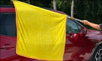 Drying the side of your car